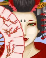 Modern Japanese Geisha Paint By Numbers