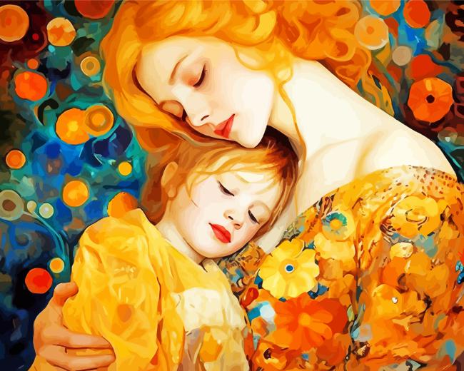 Mother And Daughter Paint By Number