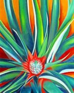 O Keeffe Pineapple Bud Paint By Numbers