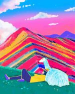 Peru Colorful Mountain Paint By Number