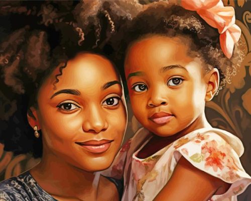 African Family Portrait Paint By Number