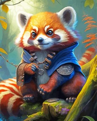 Red Panda Paint By Number