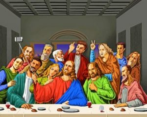 Last Supper Selfie paint by numbers