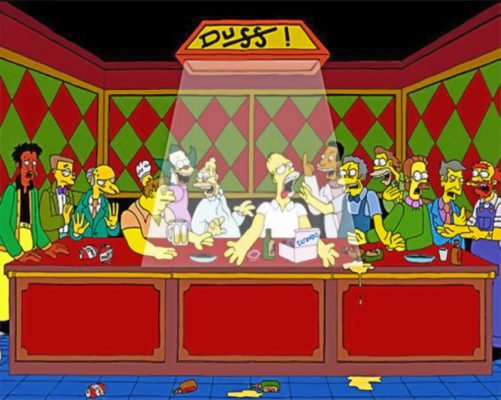 Simpson The Last Supper paint by numbers
