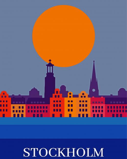 Stockholm Poster Paint By Number