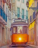 Lisbon Street Tram Paint By Numbers