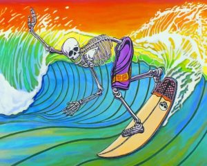 Surfer Skull Paint By Number