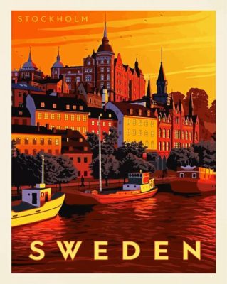 Sweden Poster Paint By Number