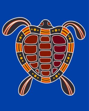 Turtle Aboriginal Art Paint By Number