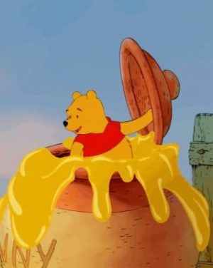 Winnie The Pooh In Honey Paint By Numbers