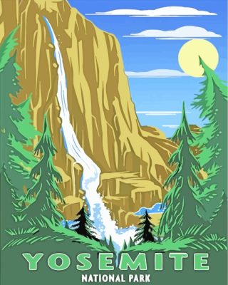 Yosemite Park Poster Paint By Numbers