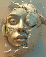 3D Golden Lady Paint By Number