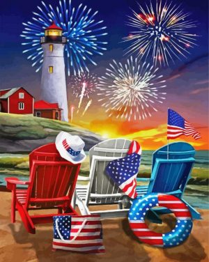 4th Of July Celebrate By Sea Paint By Number