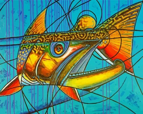 Abstract Brook Trout Fish Paint By Numbers
