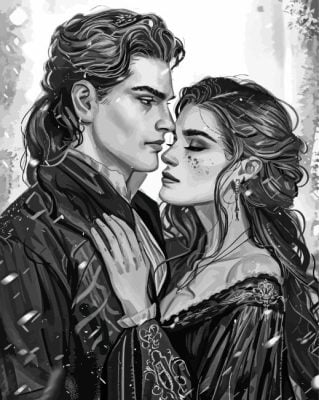 Black And White Acotar Paint By Number