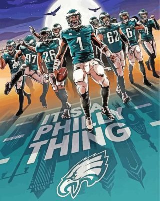 American Football Philadelphia Eagles paint by numbers