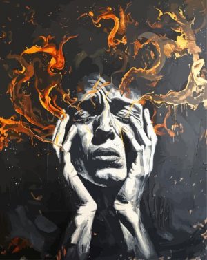 Sad Anxious Man Paint By Number