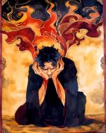 Anxious Anime Boy Paint By Number