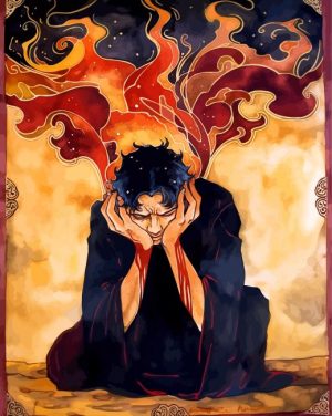 Anxious Anime Boy Paint By Number