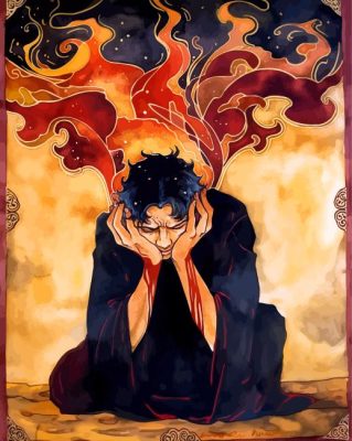 Anxious Anime Boy Paint By Number