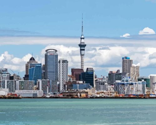 Auckland City Buildings Paint By Number