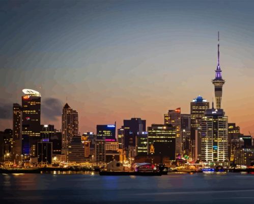 Auckland City Night Paint By Number