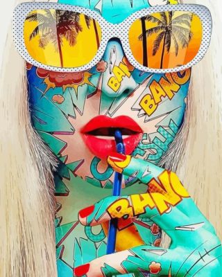 Bang Tattoo Girl paint by number