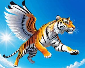 Bengal Flying Tiger paint by number