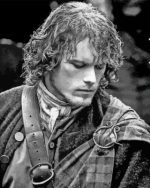 Black And White Jamie Fraser Paint By Numbers