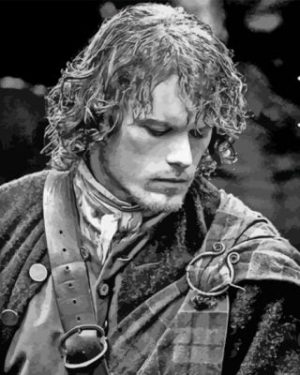 Black And White Jamie Fraser Paint By Numbers