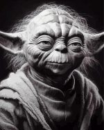 Black And White Yoda paint by number