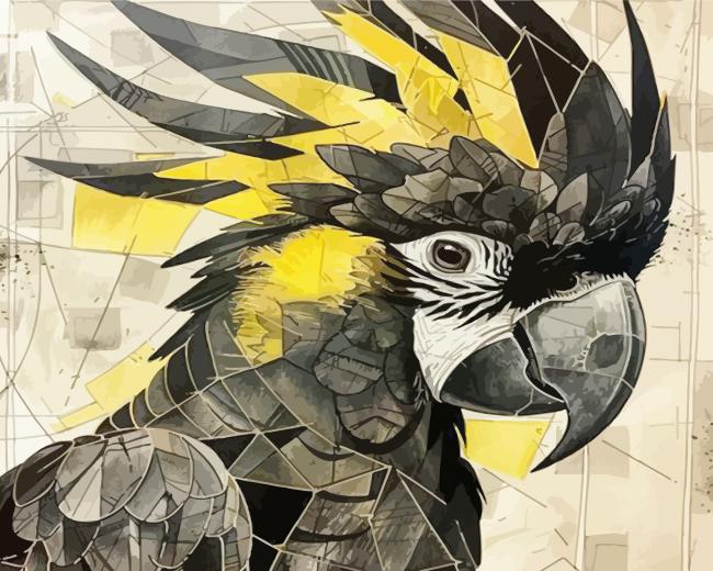 Black Cockatoo Bird Paint By Number