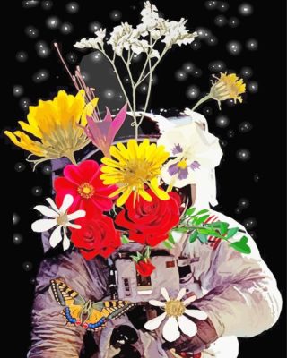 Blooming Space Flowernaut paint by number