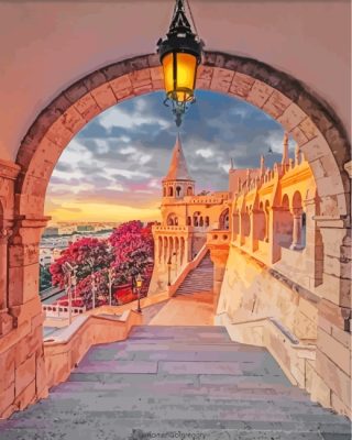 Budapest Fishermans Bastion Monument Paint By Number