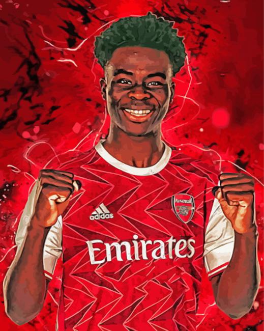 Bukayo Saka Art Paint By Number