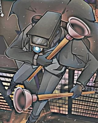 Cameraman Plunger Art Paint By Number