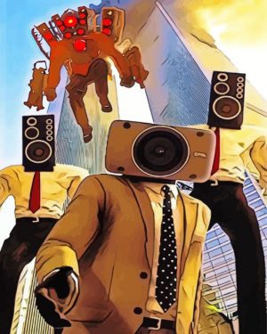 Cameraman And Speakerman Paint By Number