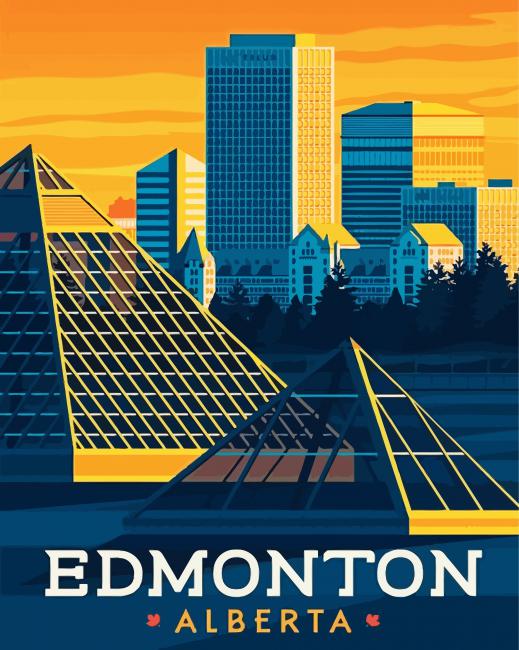 Canada Edmonton Poster Paint By Number