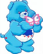 Care Bear Grumpy And Butterfly Paint By Number