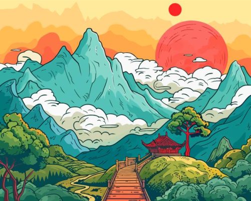 Aesthetic Chinese Scenery Art Paint By Number