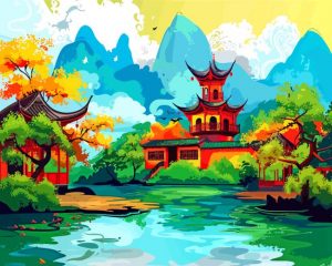 Chinese Scenery Art Paint By Number