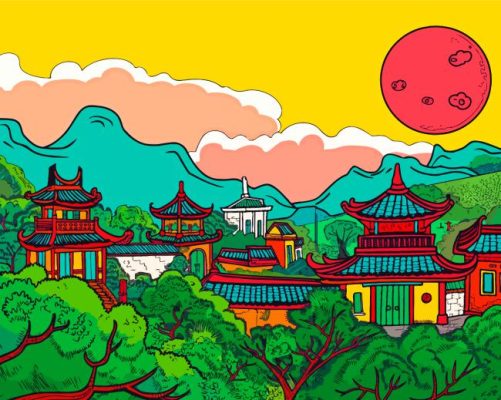 Aesthetic Chinese Scenery Art Paint By Number