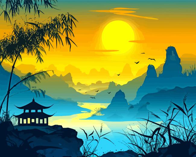 Chinese Scenery Paint By Number