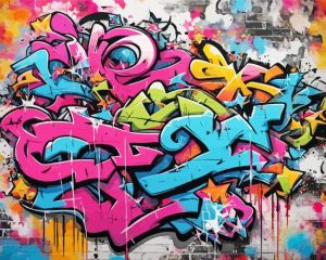 Colorful Graffiti paint by numbers