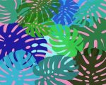 Colorful Monstera Leaves Paint By Numbers