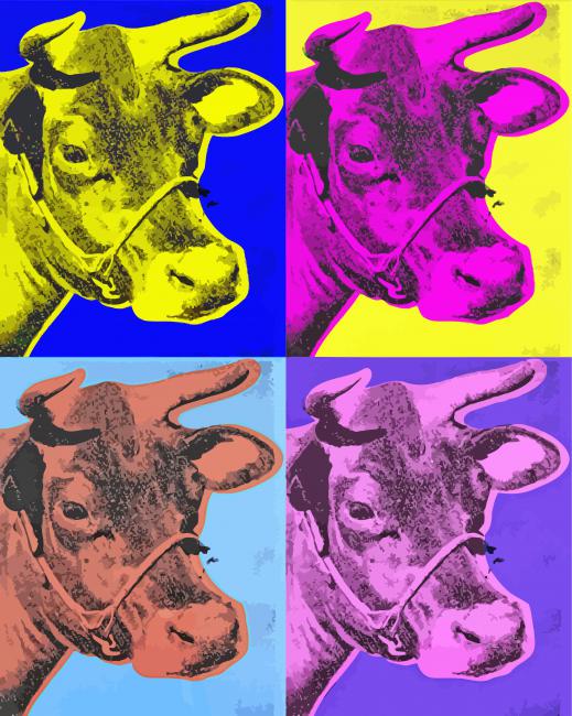 Cows Pop Art Andy Warhol Paint By Number