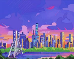 Edmonton City Paint By Number