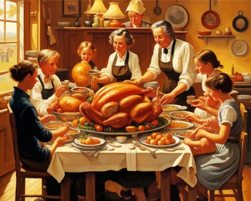 Family Thanksgiving paint by number