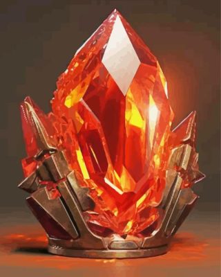 Fire Opal Crystal Paint By Number
