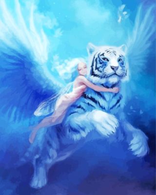 Flying Tiger And Fairy paint by number